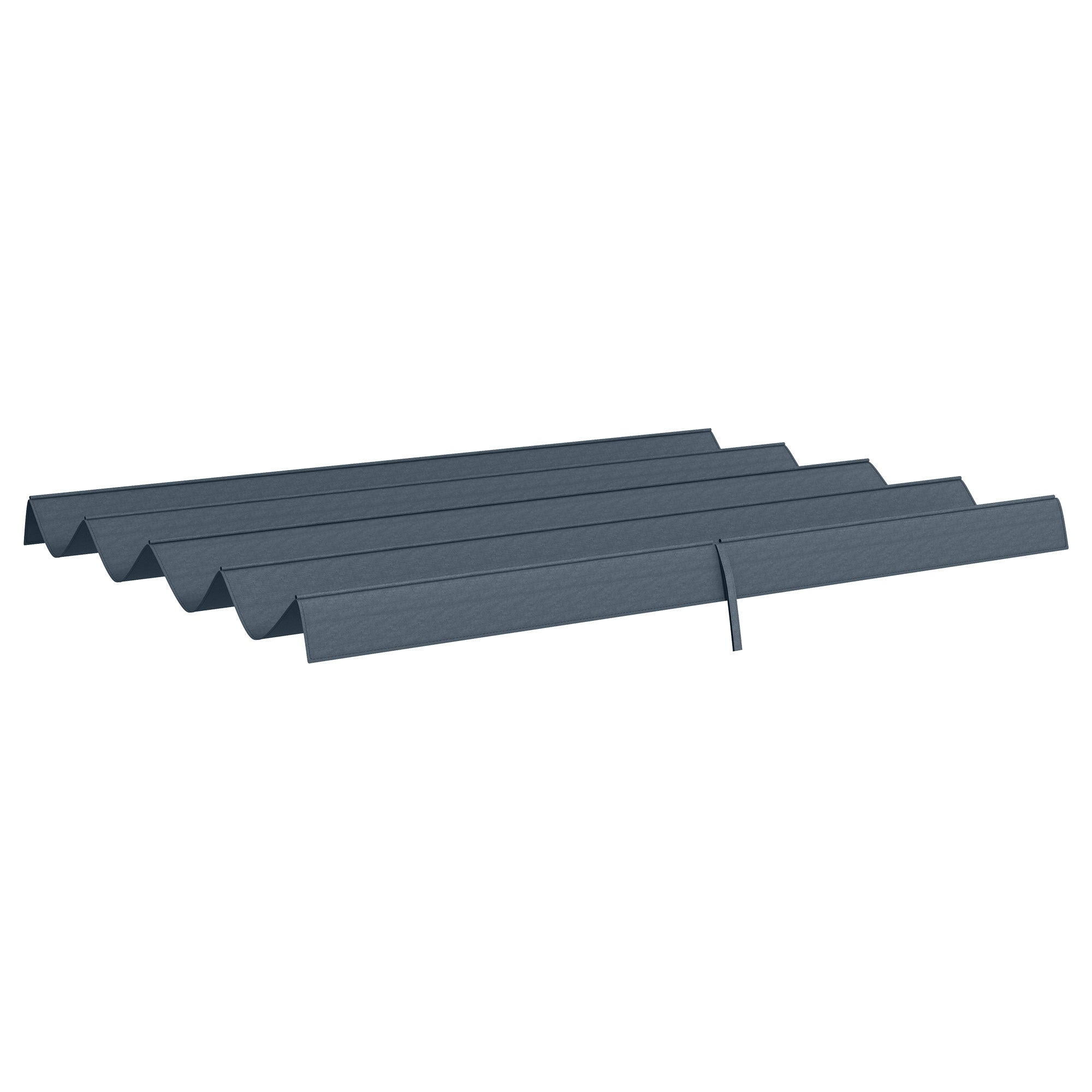 Replacement Canopy for 2.85 x 2 m Pergola, retractable wave canopy with rain drainage holes, UV protection 30+, winter resistant shade cover for garden, balcony, terrace, Dark Grey