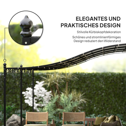 Lean-To Pergola with Roof, Water-Resistant Canopy Awning, Freestanding Garden Pavilion Patio Pavilion Canopy Sunshade for Patio Garden approx. 3x5x2.5 m Cream White