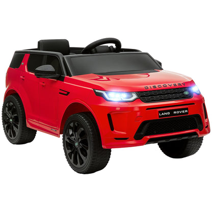 Kids Electric Car 12V Land Rover Discovery Sport Children's Car with 2.4G Remote Control, Music, Horn, Electric Vehicle with LED Lights, USB/MP3 Connection, 3-5 km/h, for Kids 3-6 Years, Red