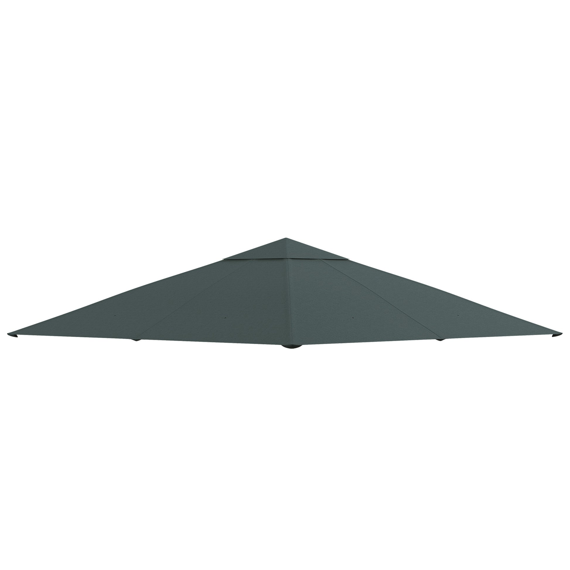 Garden Gazebo Canopy Cover for approx. 3 x 3 m Gazebo, Water-Resistant, Replacement Canopy, Gazebo Cover, Sun Protection, 8 Water Drainage Holes, Polyester, Dark Gray