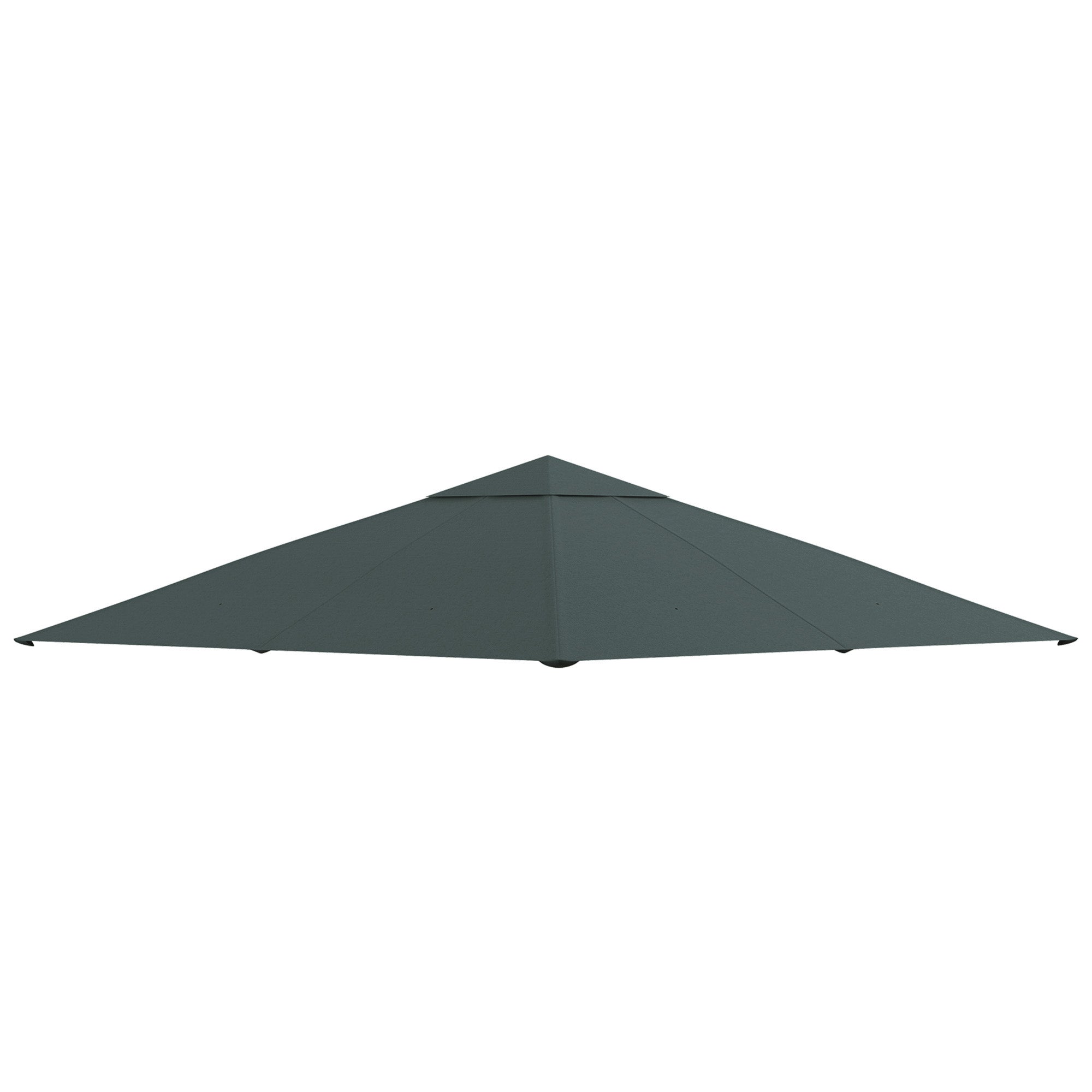 Garden Gazebo Canopy Cover for approx. 3 x 3 m Gazebo, Water-Resistant, Replacement Canopy, Gazebo Cover, Sun Protection, 8 Water Drainage Holes, Polyester, Dark Gray