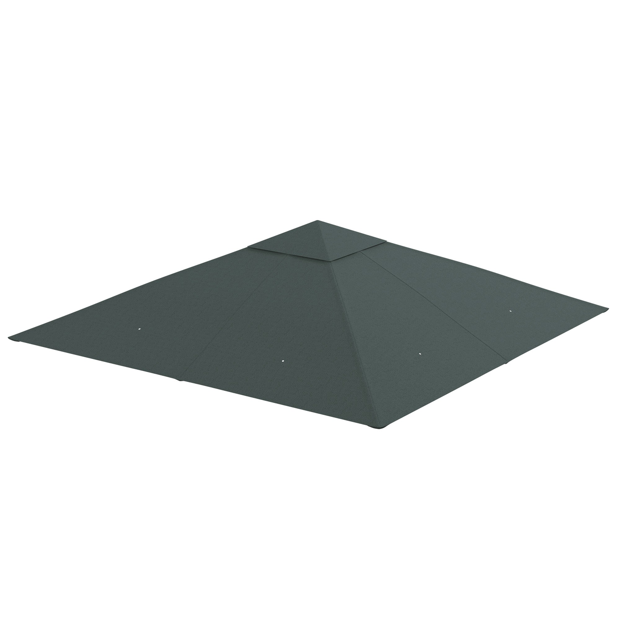 Garden Gazebo Canopy Cover for approx. 3 x 3 m Gazebo, Water-Resistant, Replacement Canopy, Gazebo Cover, Sun Protection, 8 Water Drainage Holes, Polyester, Dark Gray
