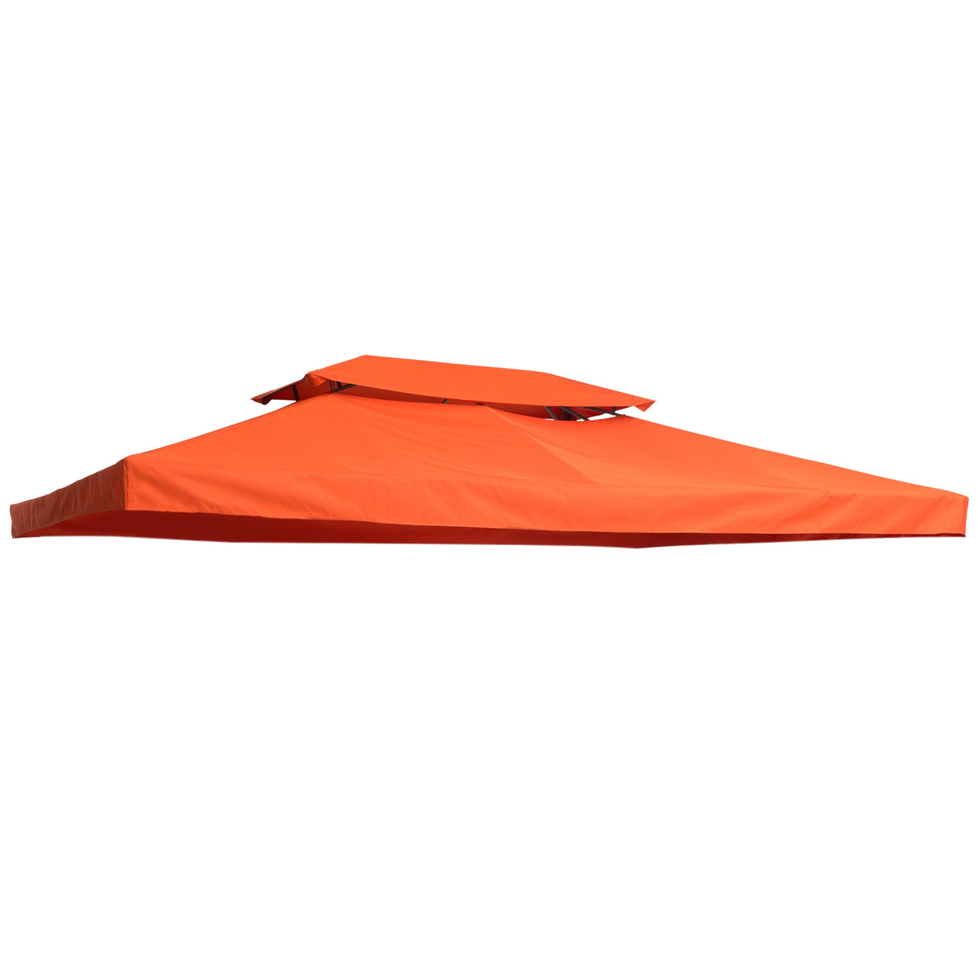 Replacement Roof for Metal Pavilion 3x4m Water-repellent Pavilion Roof with Double Roof, Replacement Cover for Garden Pavilion Party Tent Gazebo Polyester Rust Red