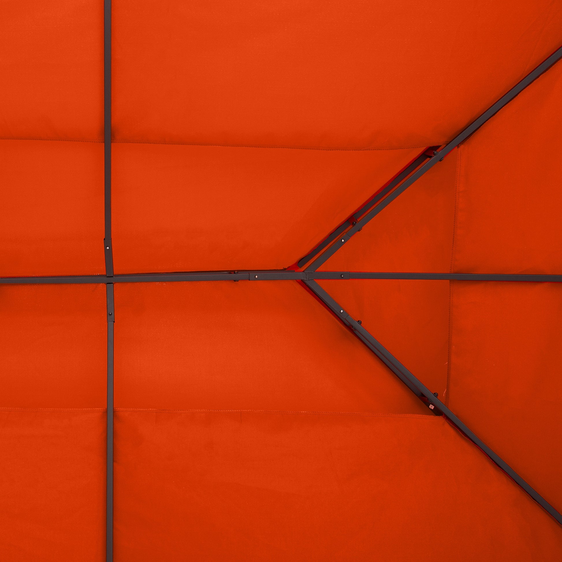 Replacement Roof for Metal Pavilion 3x4m Water-repellent Pavilion Roof with Double Roof, Replacement Cover for Garden Pavilion Party Tent Gazebo Polyester Rust Red