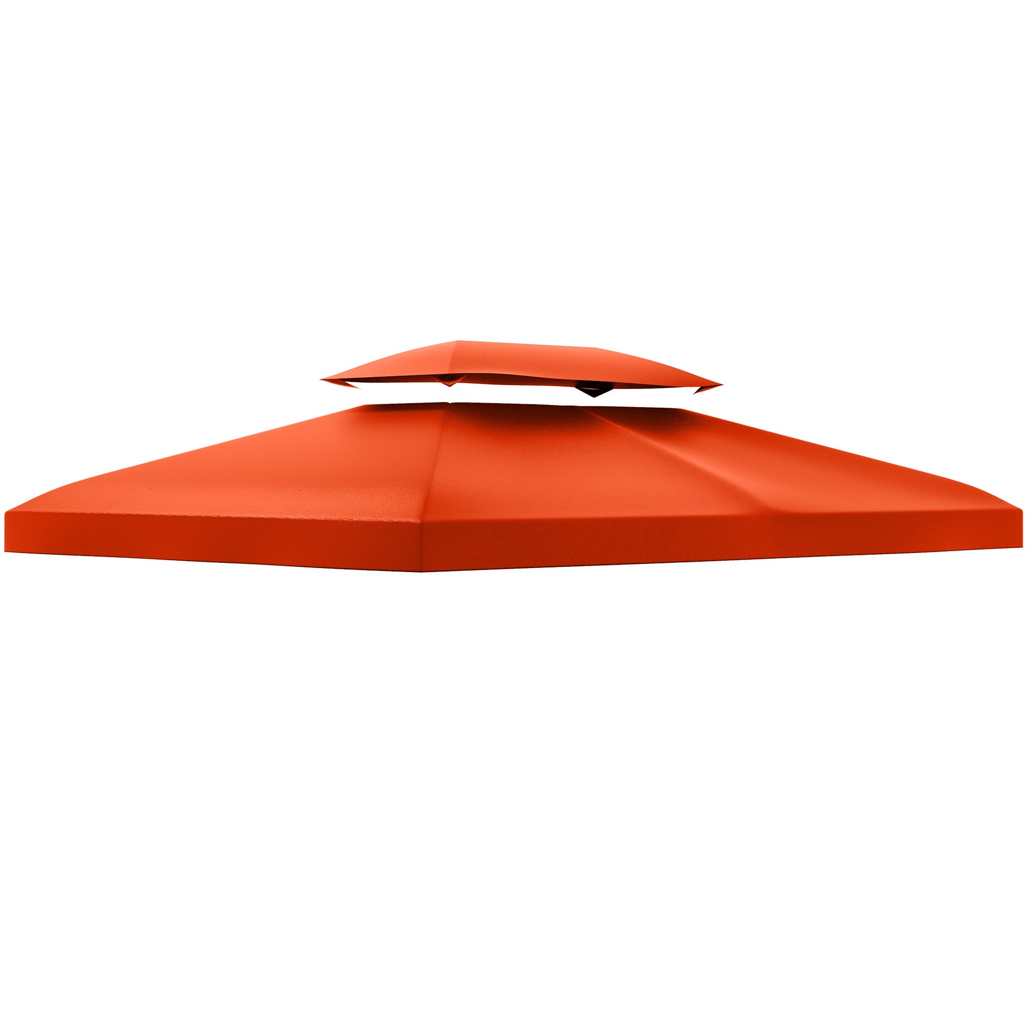 Replacement Roof for Metal Pavilion 3x4m Water-repellent Pavilion Roof with Double Roof, Replacement Cover for Garden Pavilion Party Tent Gazebo Polyester Rust Red