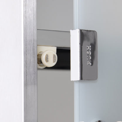 Medicine Cabinet Lockable Medicine Cabinet First Aid Cabinet with Lock 3 Compartments Stainless Steel Silver 25 x 12 x 48 cm