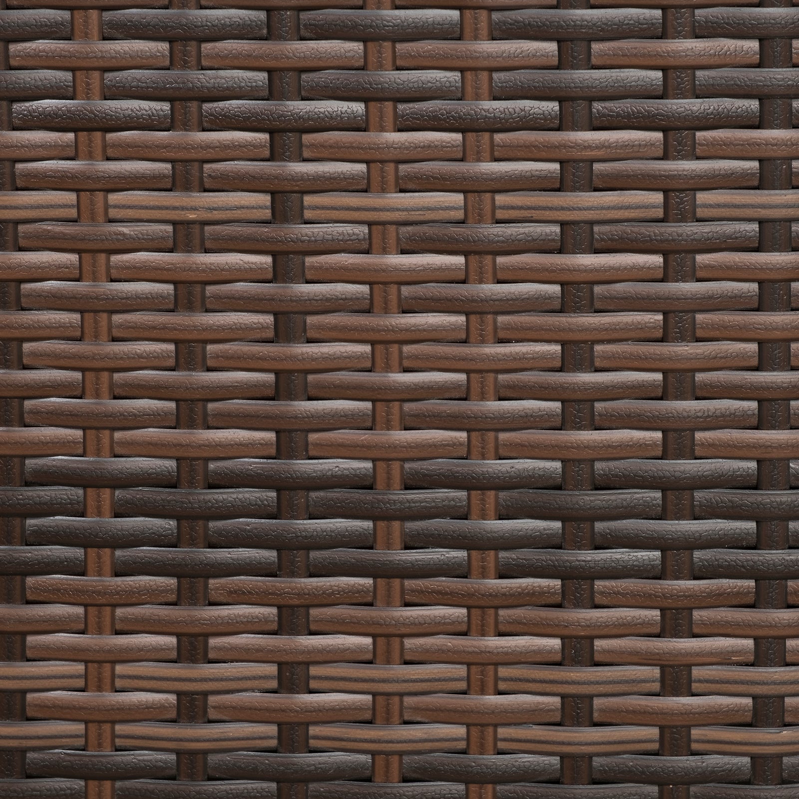 3-Piece PE Rattan Balcony Set with Coffee Table and Outdoor Chairs, Brown