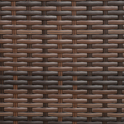 3-Piece PE Rattan Balcony Set with Coffee Table and Outdoor Chairs, Brown