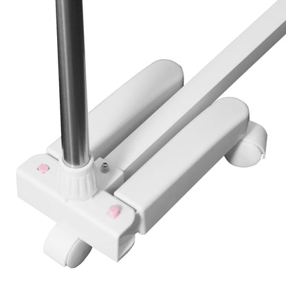 Tower Clothes Rack Extendable Drying Stand with 3 Levels, Foldable Wings, Casters, Clothes Dryer for Indoor and Outdoor, White, 83-136.5 x 45.5 x 154 cm