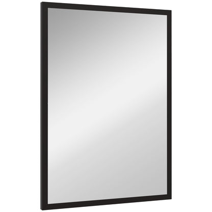 Rectangular Mirror Bathroom Mirror 50x70 cm Decorative Wall Mirror for Living Room Entryway Hallway Horizontal or Vertical Black