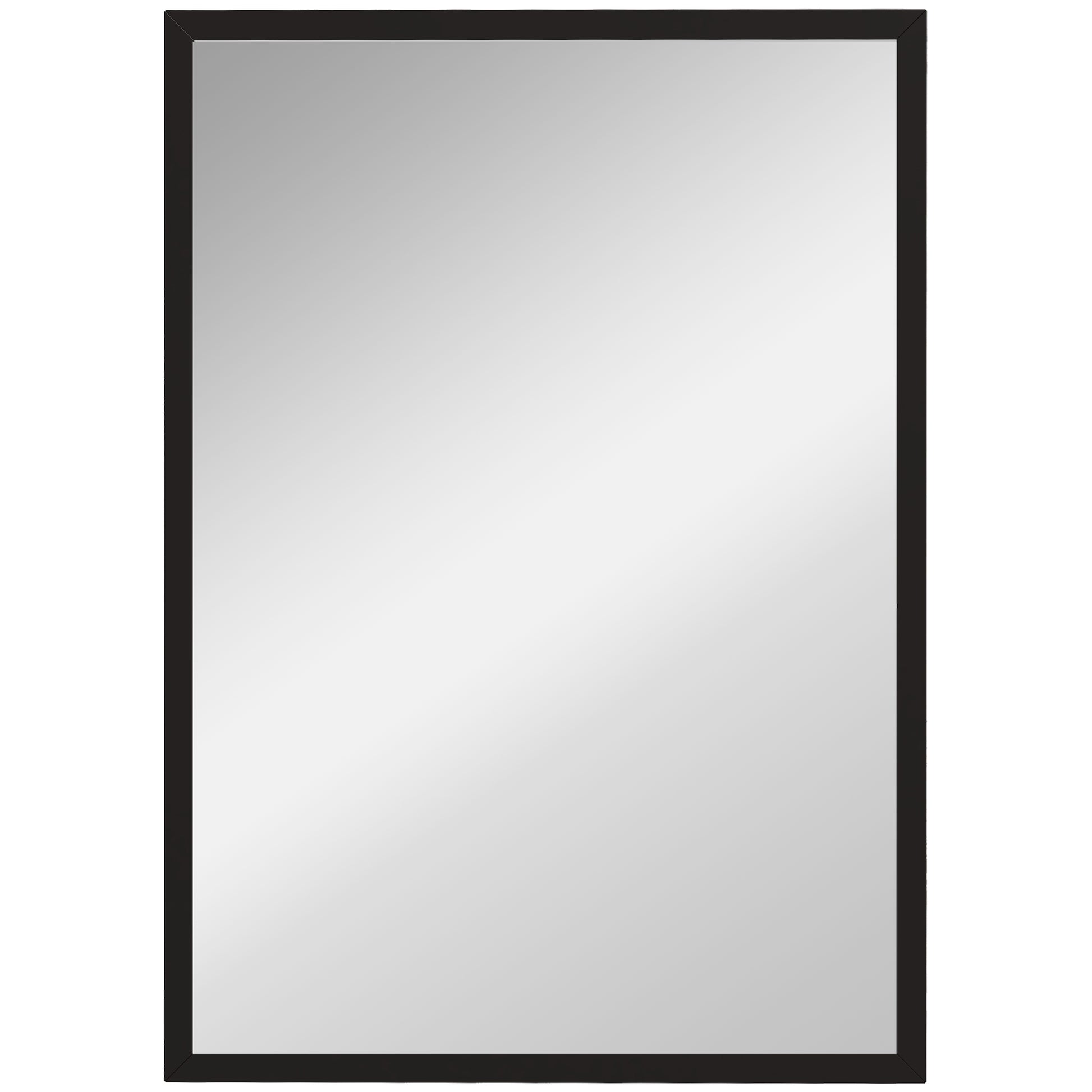 Rectangular Mirror Bathroom Mirror 50x70 cm Decorative Wall Mirror for Living Room Entryway Hallway Horizontal or Vertical Black