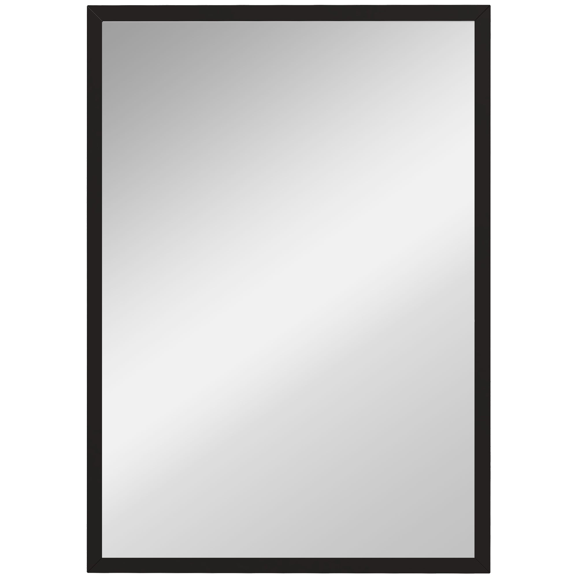 Rectangular Mirror Bathroom Mirror 50x70 cm Decorative Wall Mirror for Living Room Entryway Hallway Horizontal or Vertical Black