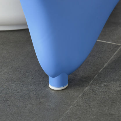 Foldable Baby Bathtub 0-3 Years 81.5x50.5x23.5 cm with Thermosensitive Plug Cushion and Anti-slip Pads Blue