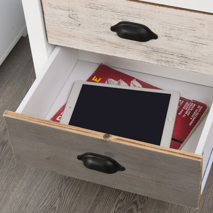 Modern Nightstand Bedside Table with 3 Drawers Bedside Table for Bedroom Living Room 50x38x65 cm White