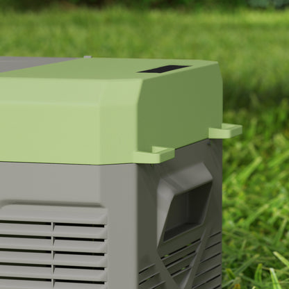 16.3 Liter Compressor Cooler electric Cooler with ECO Mode Cooling Function Freezer Box Thermobox Mini Fridge 12/220 Volts for Car Socket Truck Camping Boat Gray+Green