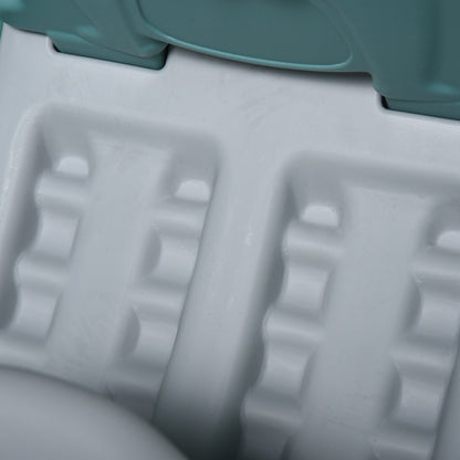 3 in 1 Kids Rocking Horse with Slide Basketball Hoop Multifunctional Play Set with Soft Surfaces 18-36 Months Frog Dolphin Shape 72x34x47 cm Green