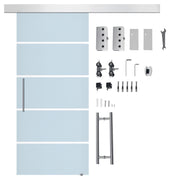 Sliding Glass Door Sliding Frosted Safety Glass Door 102.5x205 cm