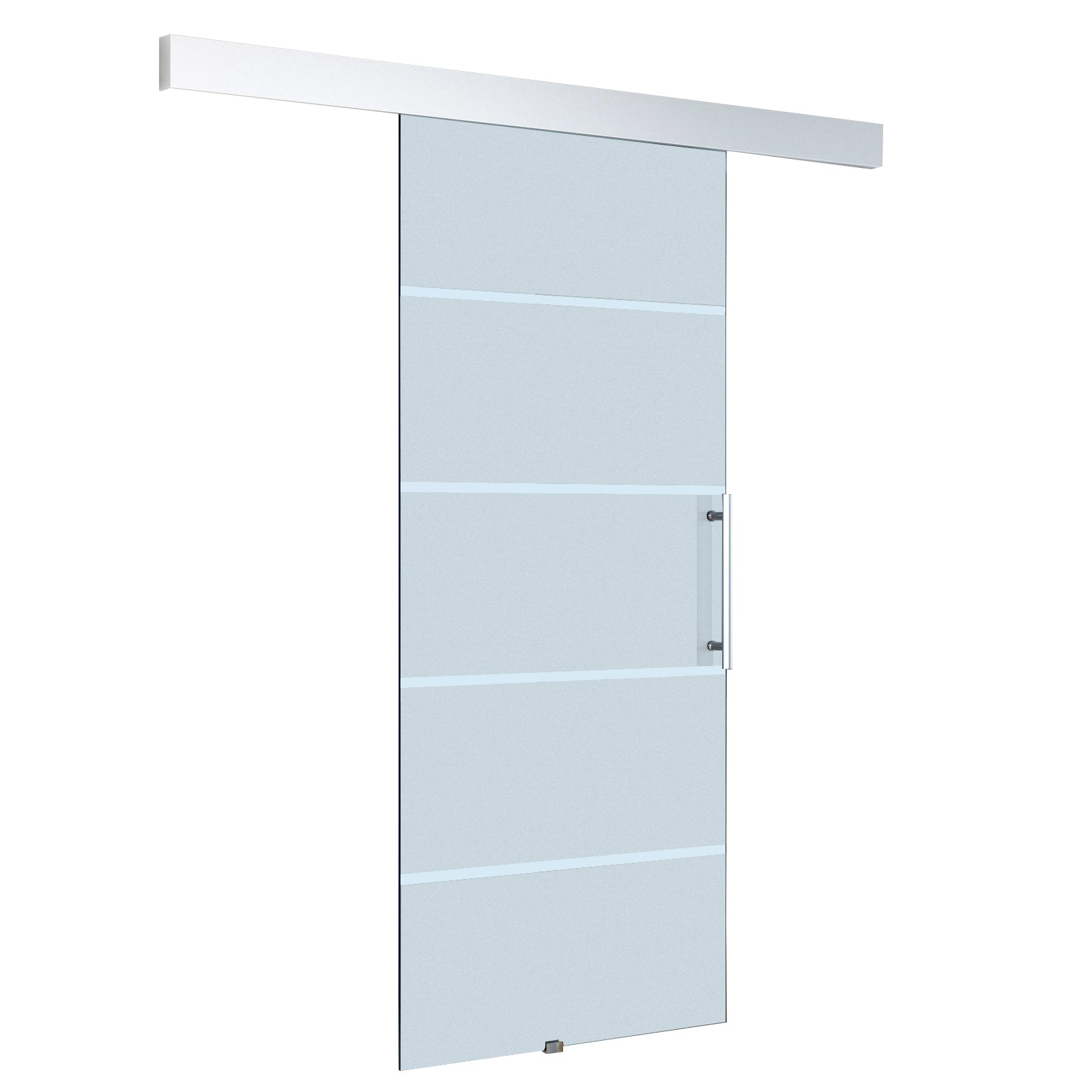 Sliding Glass Door Sliding Frosted Safety Glass Door 102.5x205 cm