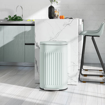 30L Pedal Bin with Removable Inner Bucket & Soft-Close Lid, Fingerprint-Resistant, Green (36.5 x 31.2 x 60.8 cm)