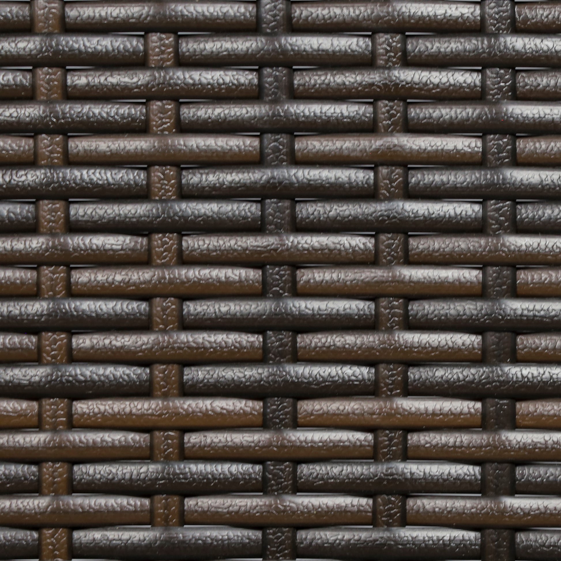 Poly Rattan Garden Furniture Set 4-Piece Rattan Sofa Set Seating Group Lounge Table with Sofa Seat Cushion Steel Brown+Cream