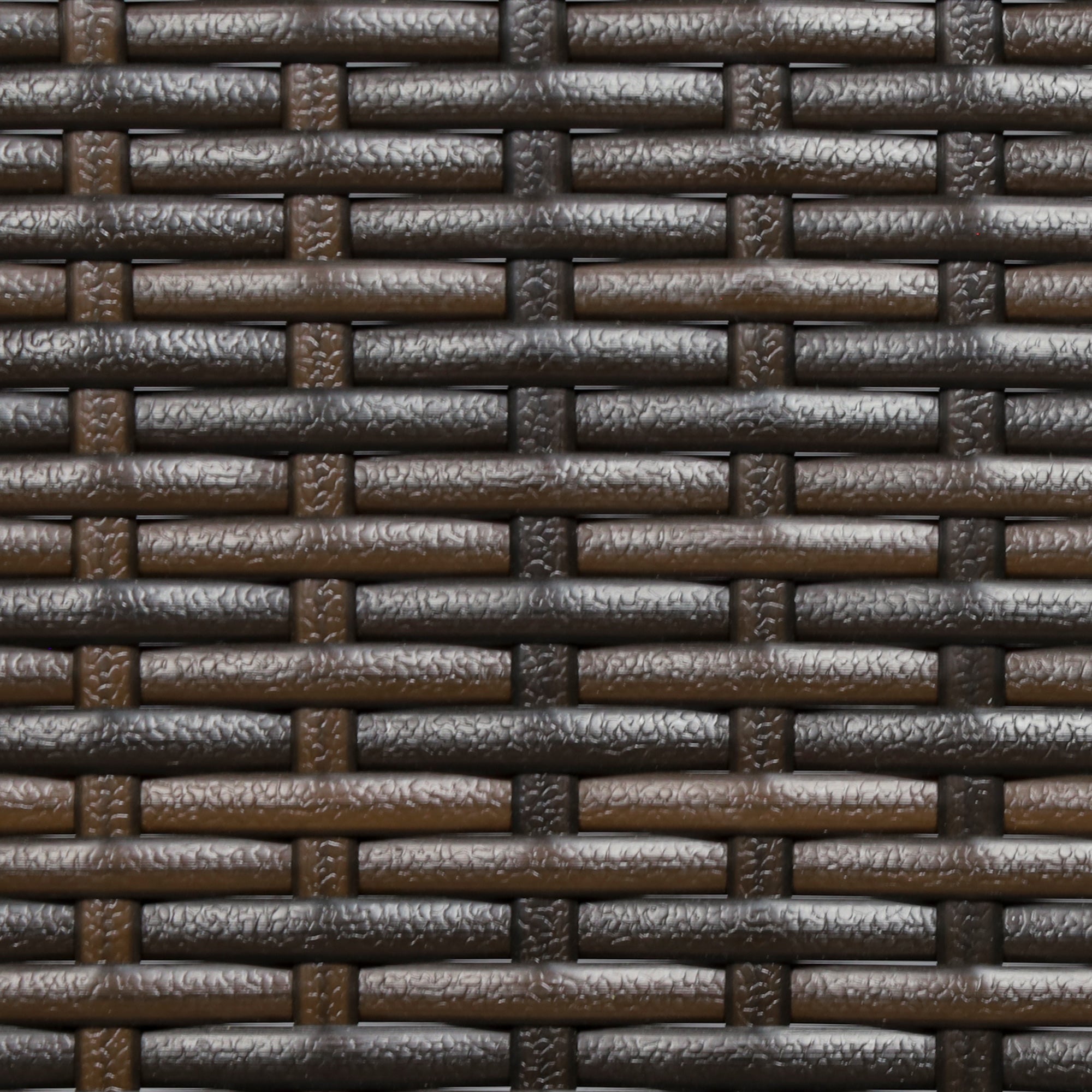 Poly Rattan Garden Furniture Set 4-Piece Rattan Sofa Set Seating Group Lounge Table with Sofa Seat Cushion Steel Brown+Cream