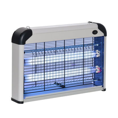 Anti-Mosquito Lamp, Electric UV Insect Killer 20W, Electric Fly Killer, effective on a 60 m² surface, mosquito trap for indoor and outdoor, dark grey