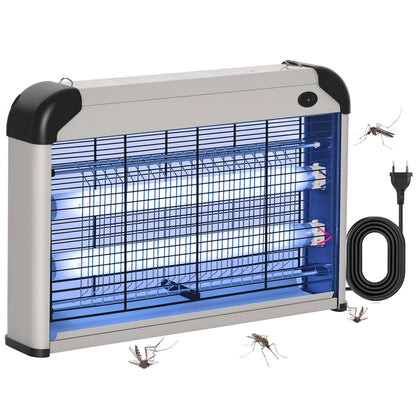 Anti-Mosquito Lamp, Electric UV Insect Killer 20W, Electric Fly Killer, effective on a 60 m² surface, mosquito trap for indoor and outdoor, dark grey
