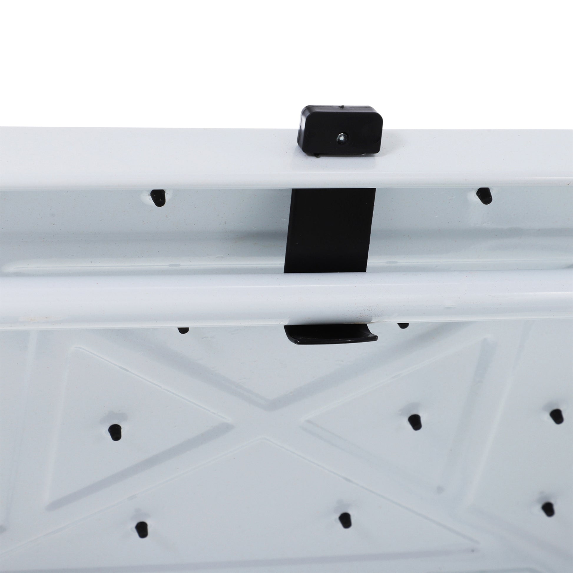 Foldable Steel Step Ladder with 3 XL Non-Slip Steps Dual Handrail Maximum Height 1.31m Maximum Load 150 kg Integrated Tool Bag Steel White Black