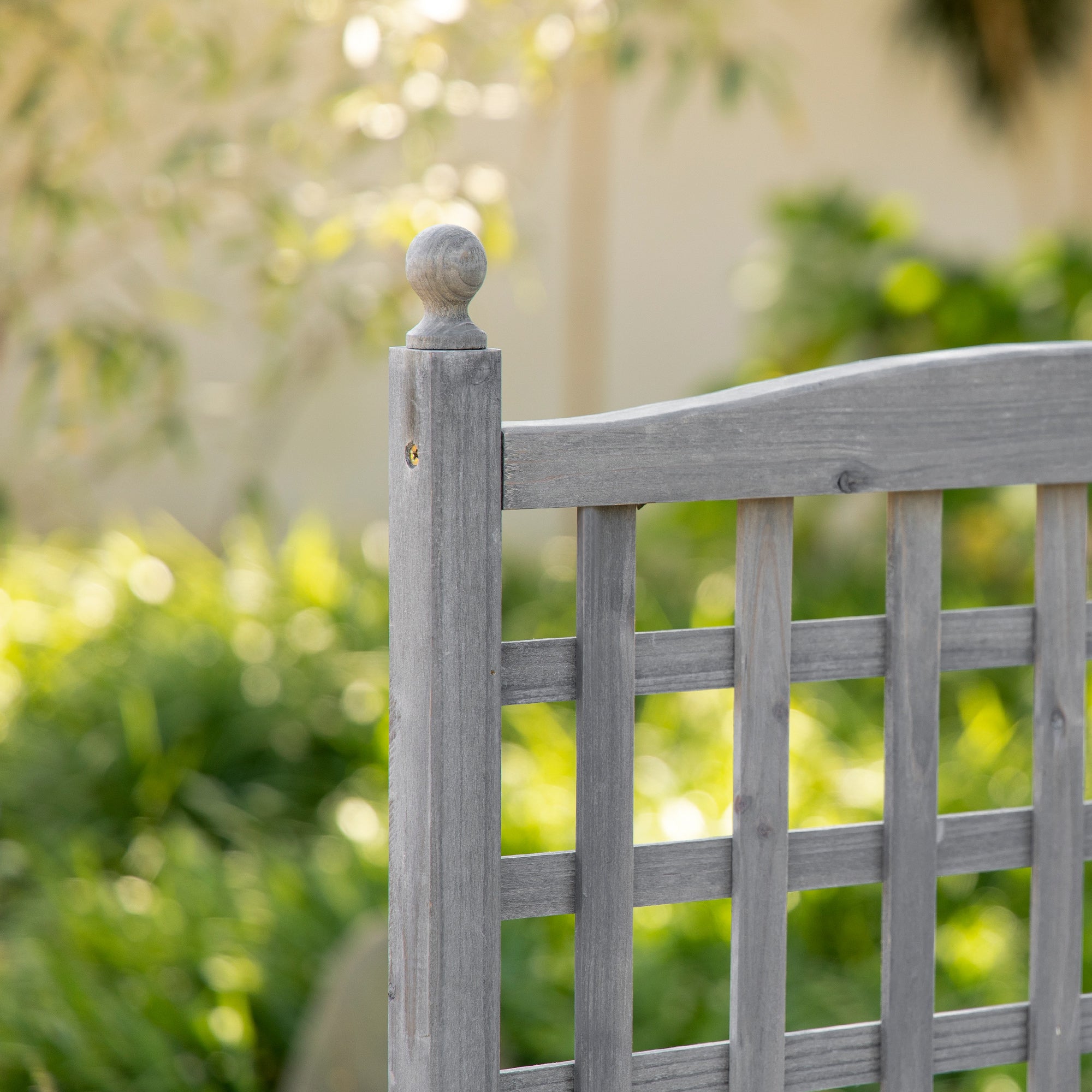Raised Bed Planting Box with Trellis Planter Box Trellis Arch with Plant Support for Climbing Plants Garden Wood Gray 64 x 28 x 120 cm