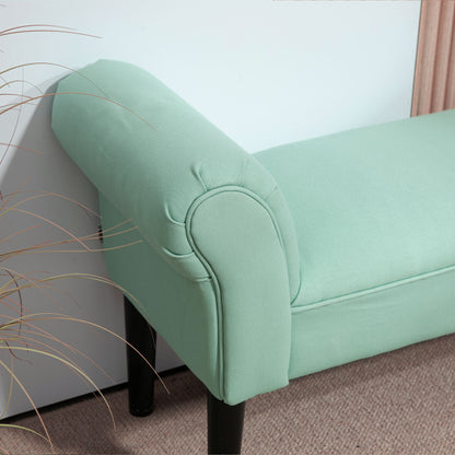 Bed Bench, Upholstered Bench, Seat Bench, Hallway Bench for Bedroom, Supports up to 130 kg, Sailcloth, Green, 102 x 36 x 51 cm