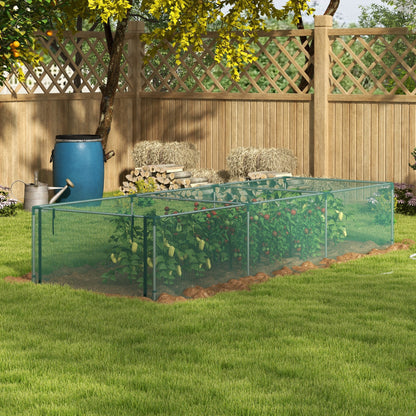 1.25 x 3.73 m Garden Net, Plant Protection Tent with Zippered Door, Insect Protection Net, Windproof Vegetable Net, Pest Protection Net for Garden, Balcony, Steel, Green