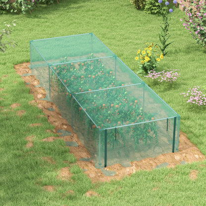 1.25 x 3.73 m Garden Net, Plant Protection Tent with Zippered Door, Insect Protection Net, Windproof Vegetable Net, Pest Protection Net for Garden, Balcony, Steel, Green