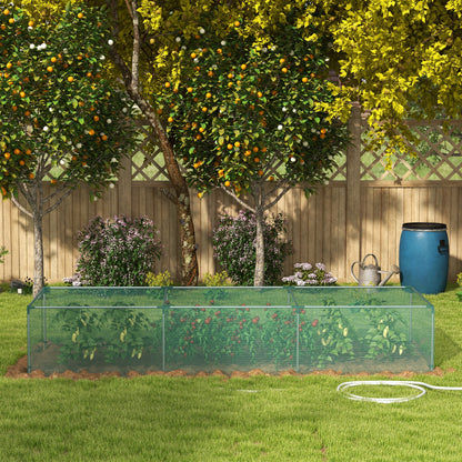 1.25 x 3.73 m Garden Net, Plant Protection Tent with Zippered Door, Insect Protection Net, Windproof Vegetable Net, Pest Protection Net for Garden, Balcony, Steel, Green