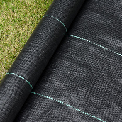 Antiweed Mesh Geotextile Mesh 1x50 m Garden Mesh against Weeds 100 g/m² Antiweed Mesh Roll Black