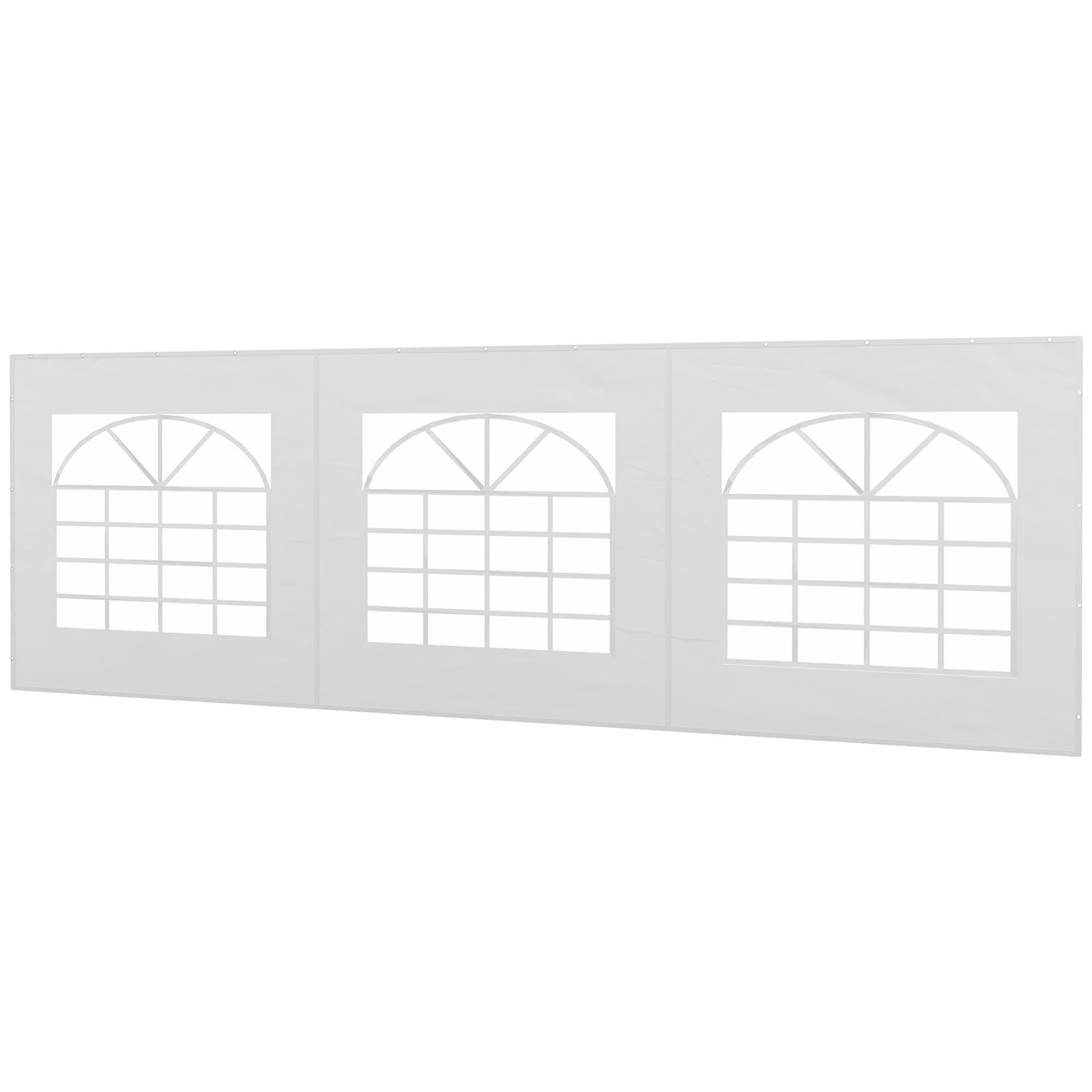 Side Panel with Window, Side Wall for Pavilion approx. 6 x 2 m Side Panel Replacement for Party Tent, White