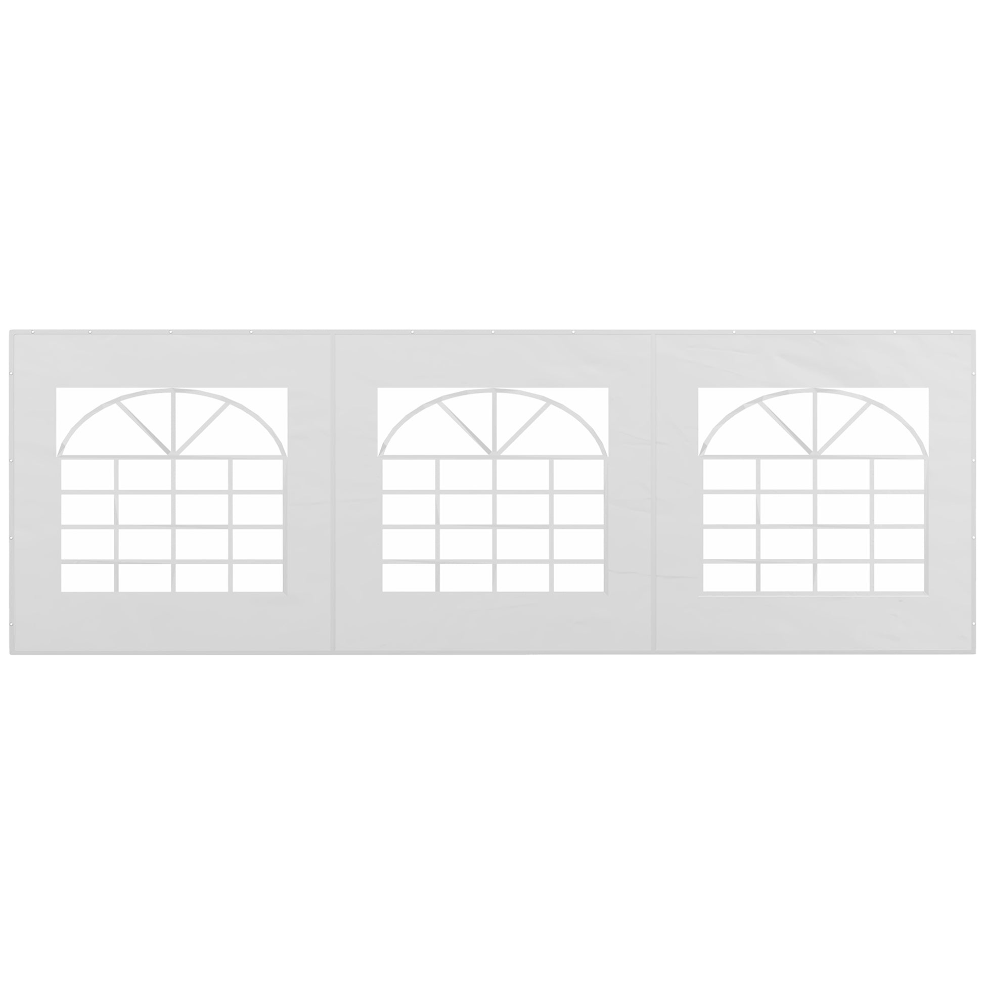 Side Panel with Window, Side Wall for Pavilion approx. 6 x 2 m Side Panel Replacement for Party Tent, White