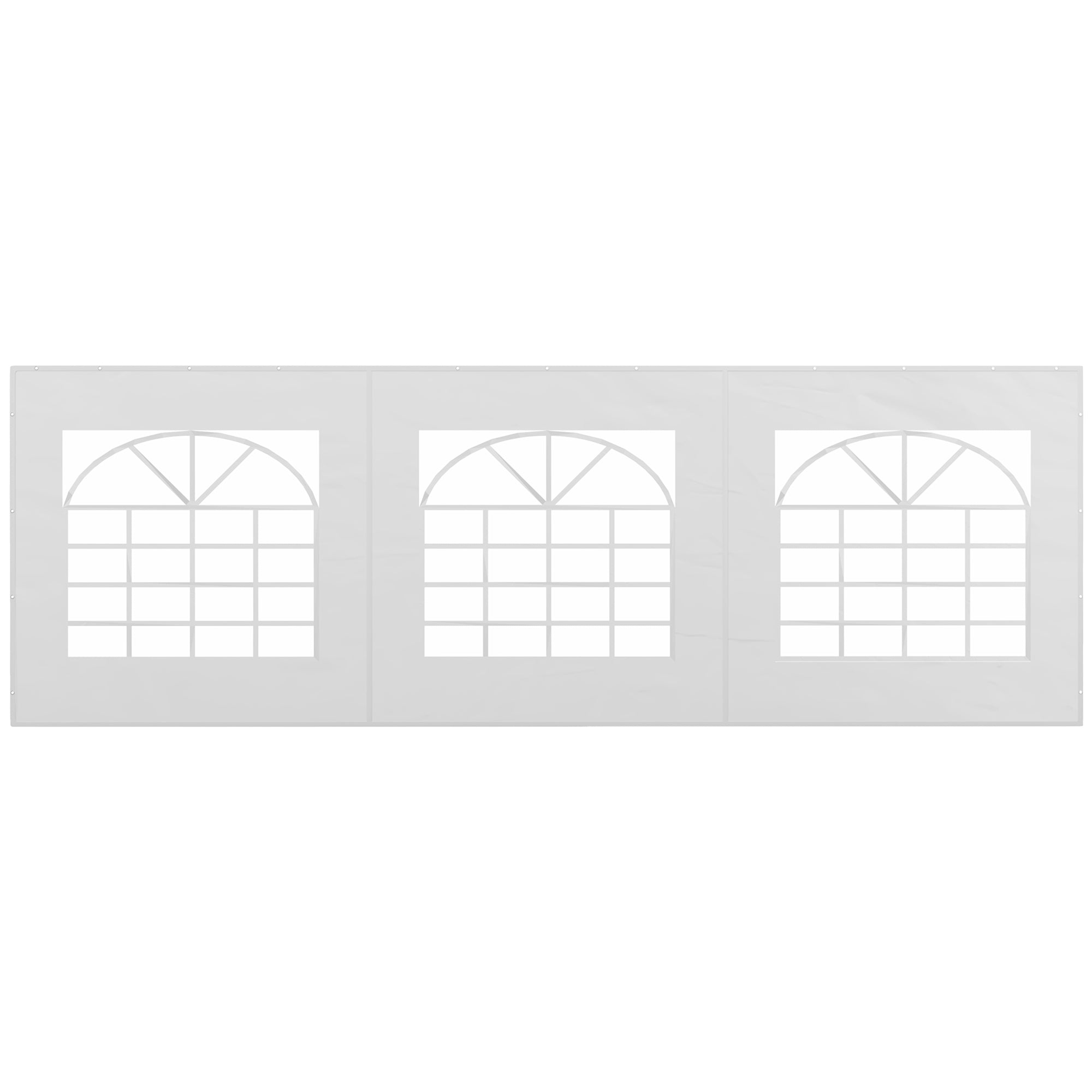 Side Panel with Window, Side Wall for Pavilion approx. 6 x 2 m Side Panel Replacement for Party Tent, White
