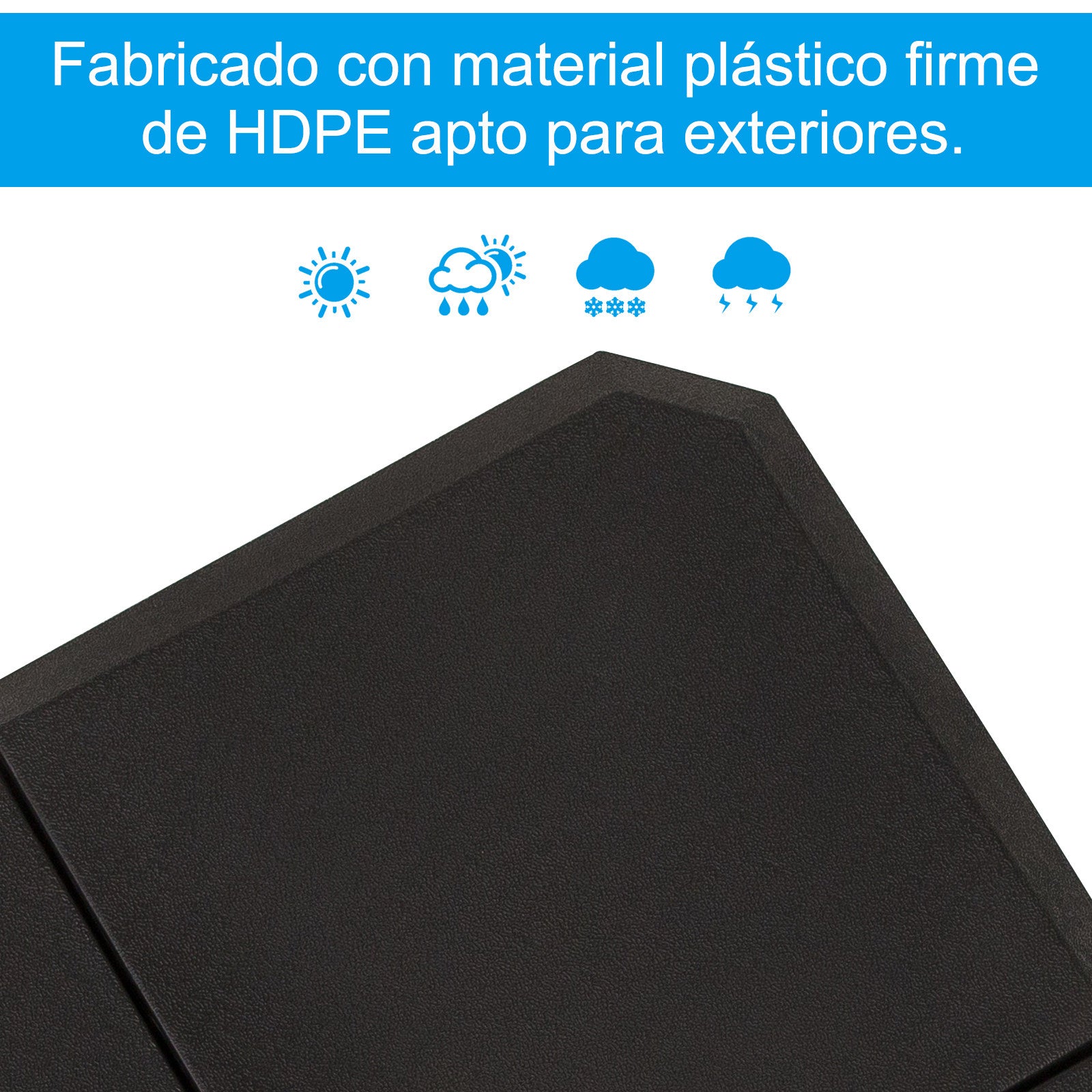 Set of 4 Pieces Parasol Base Stand for Patio or Garden Umbrella Fillable with 80 kg of Water or 120 kg of Sand Stable 100x100x9.5 cm Black