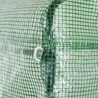 Outdoor Greenhouse 4.5x3x2 m Tunnel Greenhouse with Roll-Up Side Walls 6 Mesh Windows and Zippered Roll-Up Door Greenhouse for Garden Patio