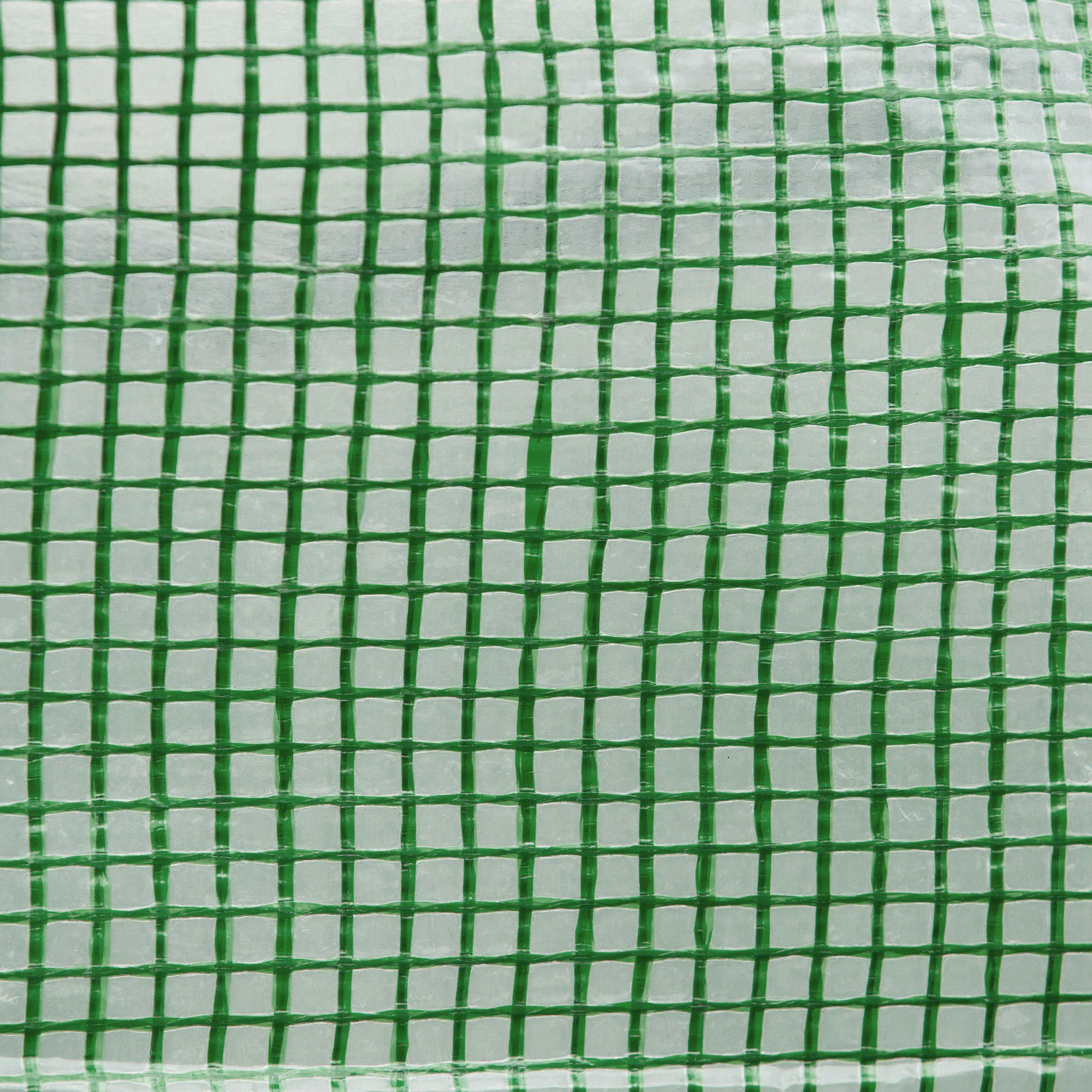 Outdoor Greenhouse 4.5x3x2 m Tunnel Greenhouse with Roll-Up Side Walls 6 Mesh Windows and Zippered Roll-Up Door Greenhouse for Garden Patio