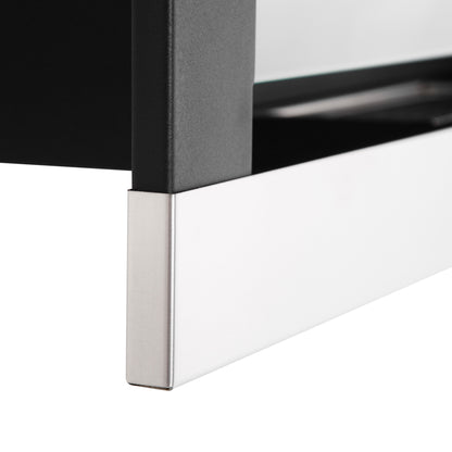 Wall-Mounted Stainless Steel Bioethanol Fireplace with 2.5h Combustion, 1L Tank, and Cover 20m², 90x16x40cm, Silver