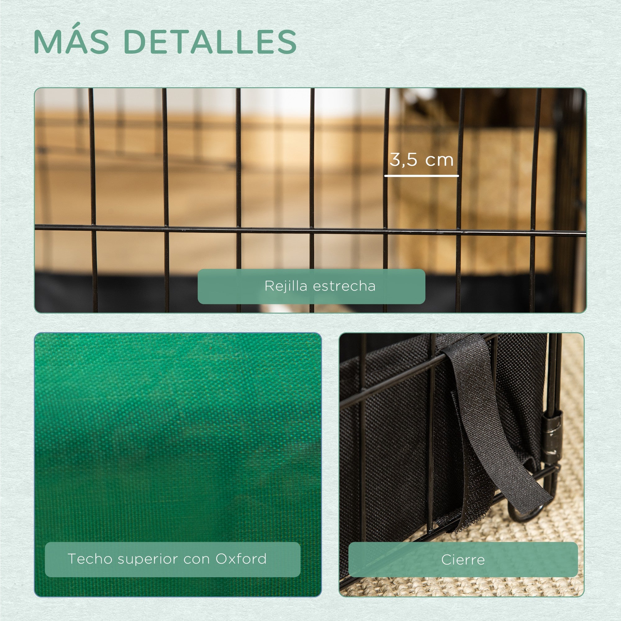 Cage for Small Animals Pet Park with 2 Doors Canopy and Water-Resistant Oxford Base for Indoor and Outdoor Use 90x75x75 cm Black and Green