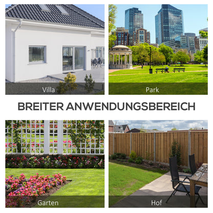 2-Seater Wooden Garden Bench, Weatherproof Bench, UV-Resistant Garden Furniture with Backrests, Park Bench 220kg Load Capacity, Balcony Bench, Wooden Bench for Balcony Terrace, Garden, 116 x 56 x 80 cm, Gray