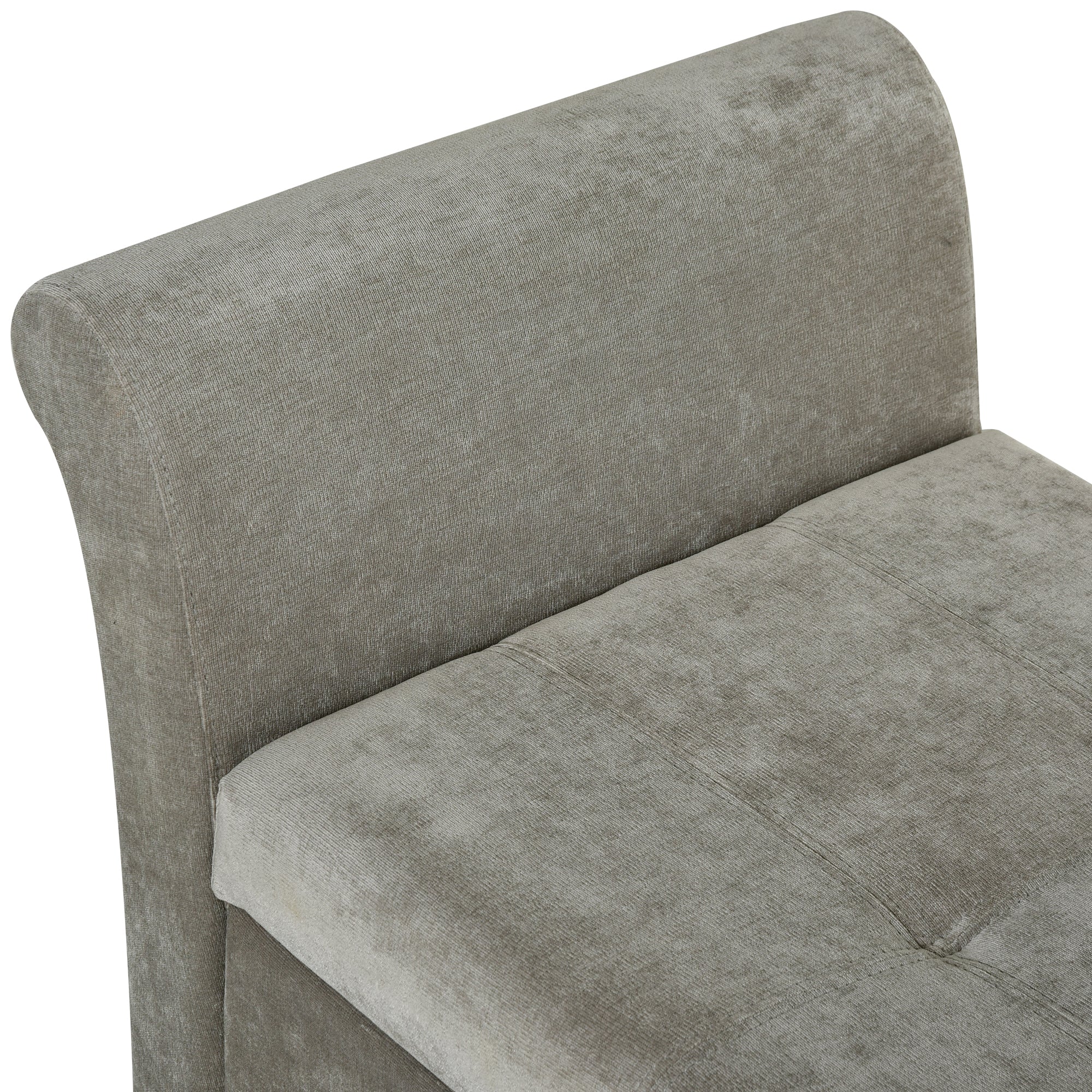 Vintage Style Storage Bench with Upholstered Seat, Entryway and Bedroom Bench with Arms, Gray