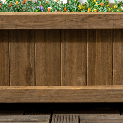 Planter with Trellis - Flower Box - Raised Planter - dim. 64L x 28W x 75H cm Includes Irrigation Inserts Treated Fir Wood