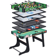 6 in 1 Foldable Multigame Table for Kids 7+ Years Game Table Billiards Foosball Ping Pong Ring Toss Air Hockey Ice Hockey 118x104x71 cm Multicolor