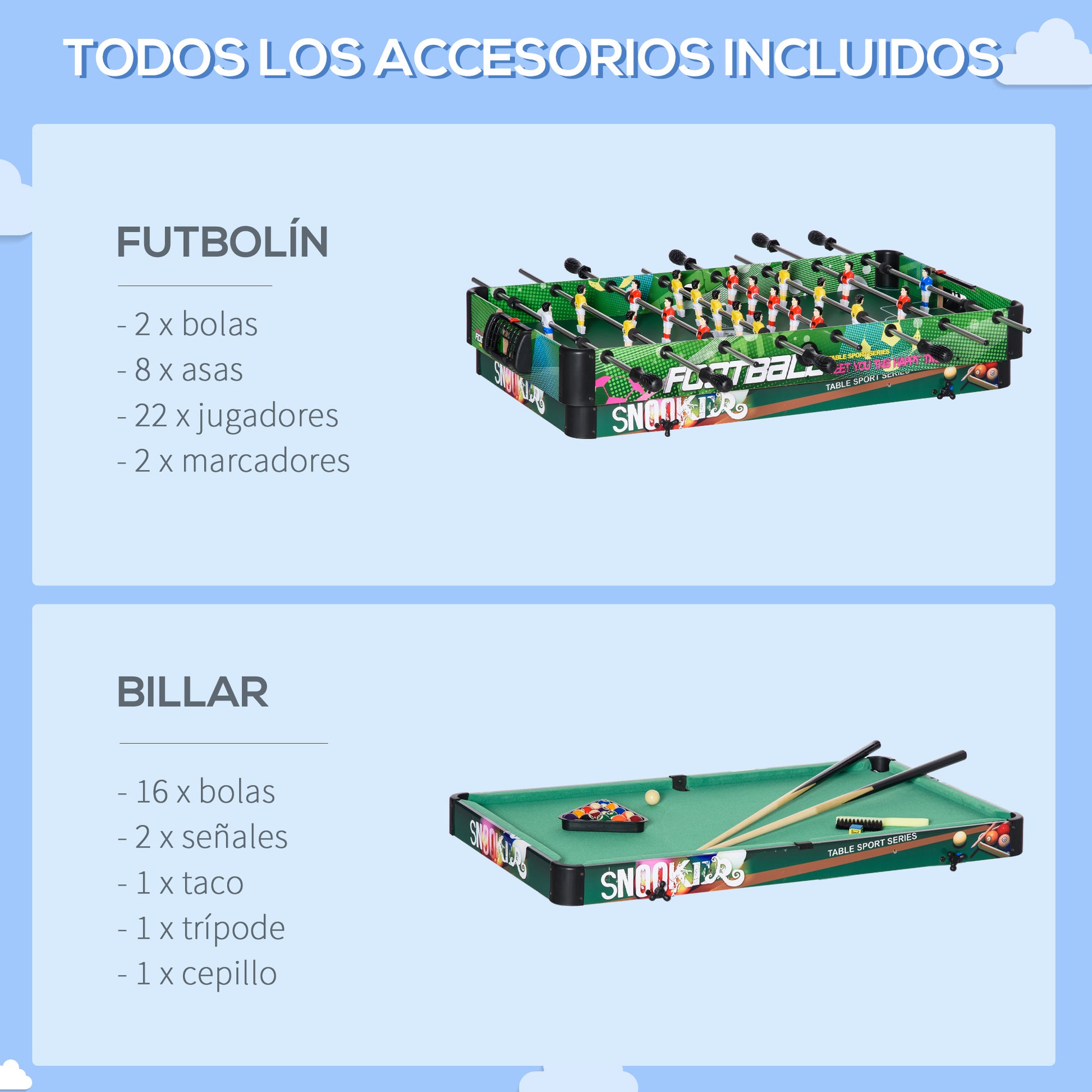 6 in 1 Foldable Multigame Table for Kids 7+ Years Game Table Billiards Foosball Ping Pong Ring Toss Air Hockey Ice Hockey 118x104x71 cm Multicolor
