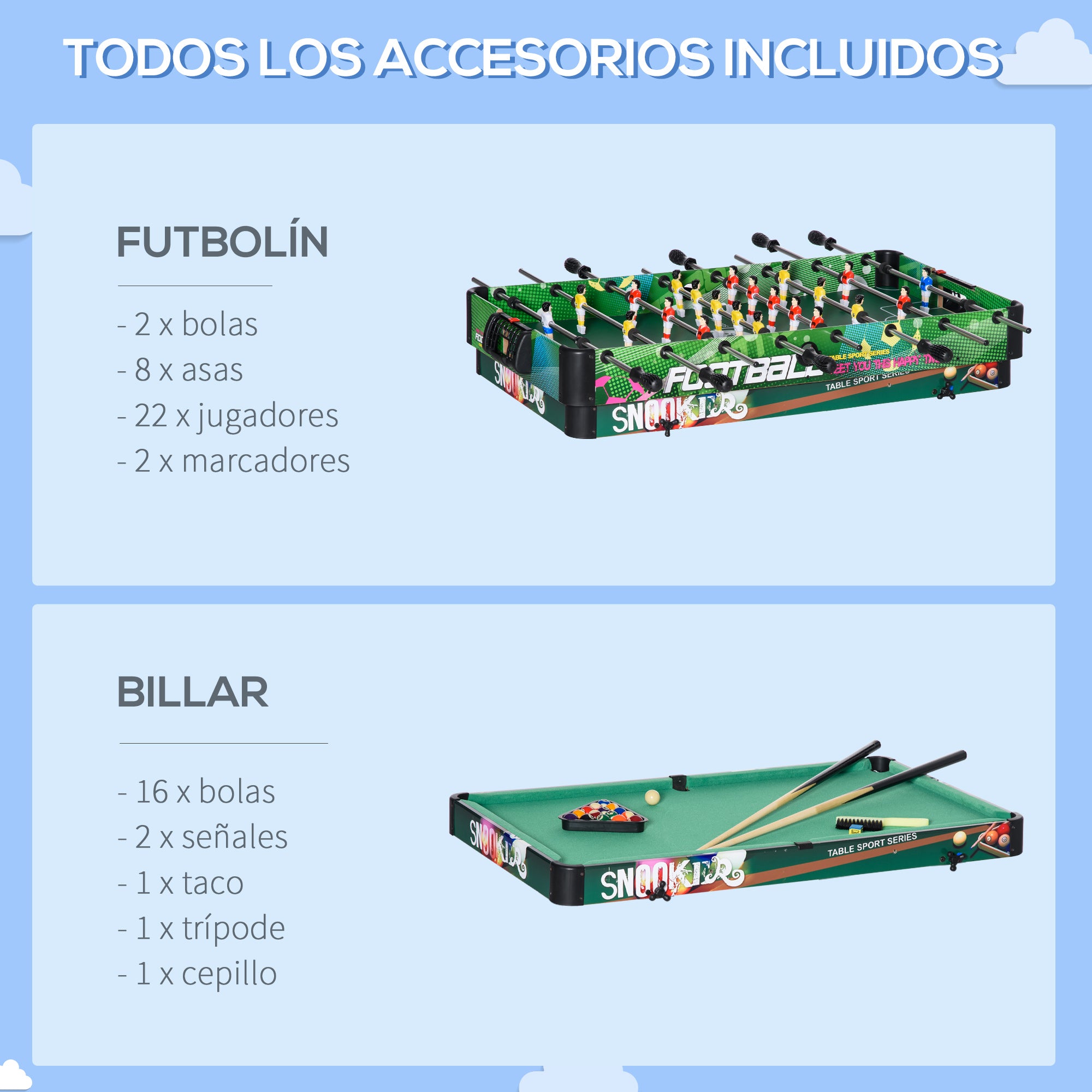 6 in 1 Foldable Multigame Table for Kids 7+ Years Game Table Billiards Foosball Ping Pong Ring Toss Air Hockey Ice Hockey 118x104x71 cm Multicolor