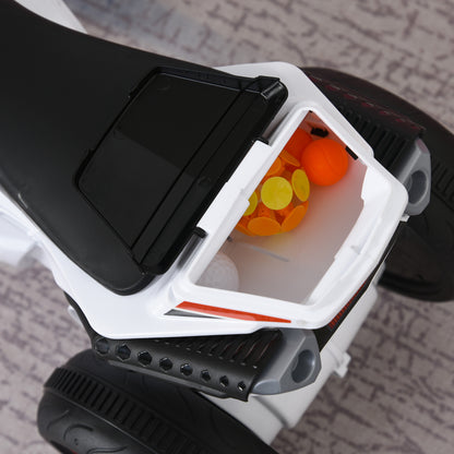 Ride-On Car with Music and Headlights for Kids 18-36 Months White