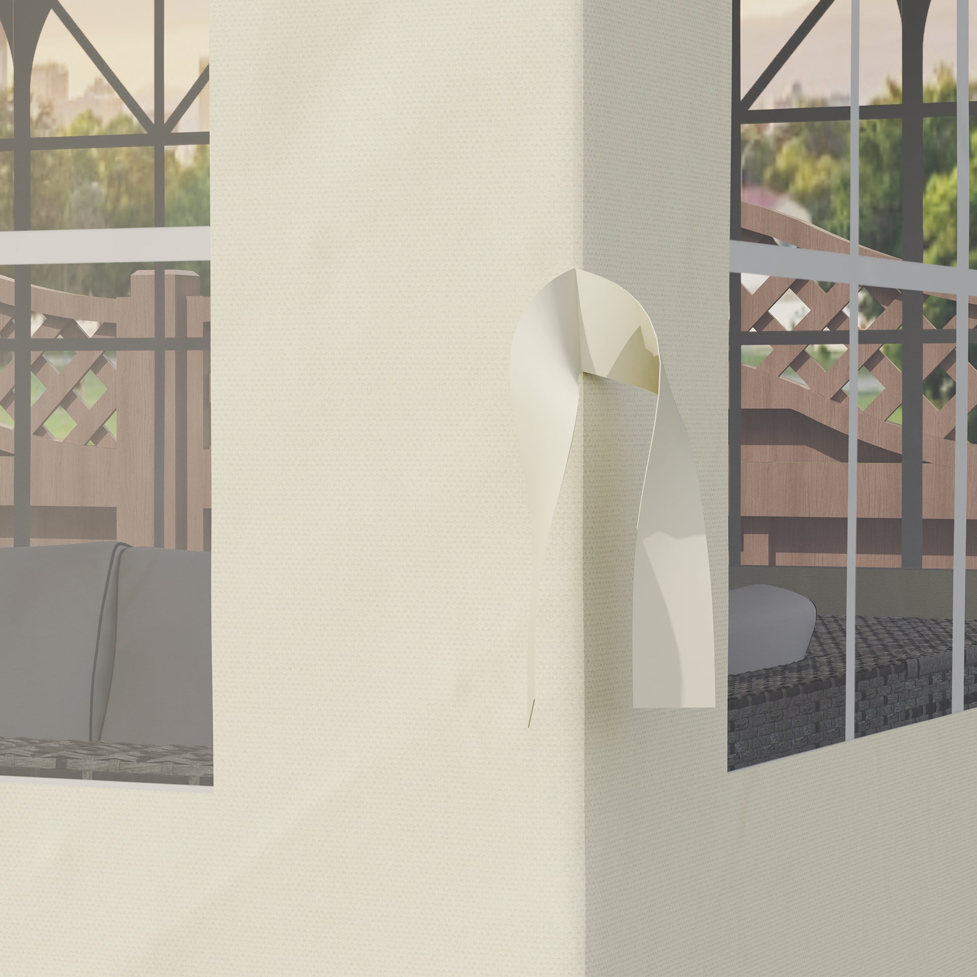 4 Side Walls for Gazebo 3x4 m Canopy Sides with Hooks 8 Windows UV Protection Replacement Side for Outdoor Garden Party Cream